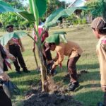 BULAN BAKTI PRAMUKA DI PANGKALAN SD N 2 KRANGGANHARJO TOROH DENGAN TANAM PISANG