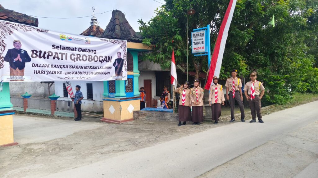 Sigapnya Pramuka Peduli, Bantu Acara Ziarah Leluhur Grobogan